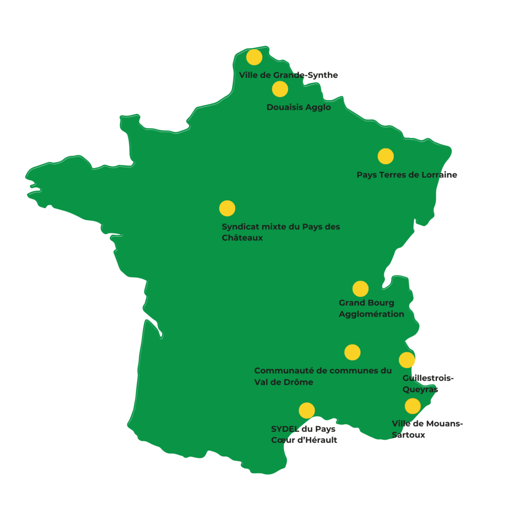 Carte des territoires TETRAA-crédit Programme TETRAA